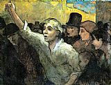 Honore Daumier The Uprising painting